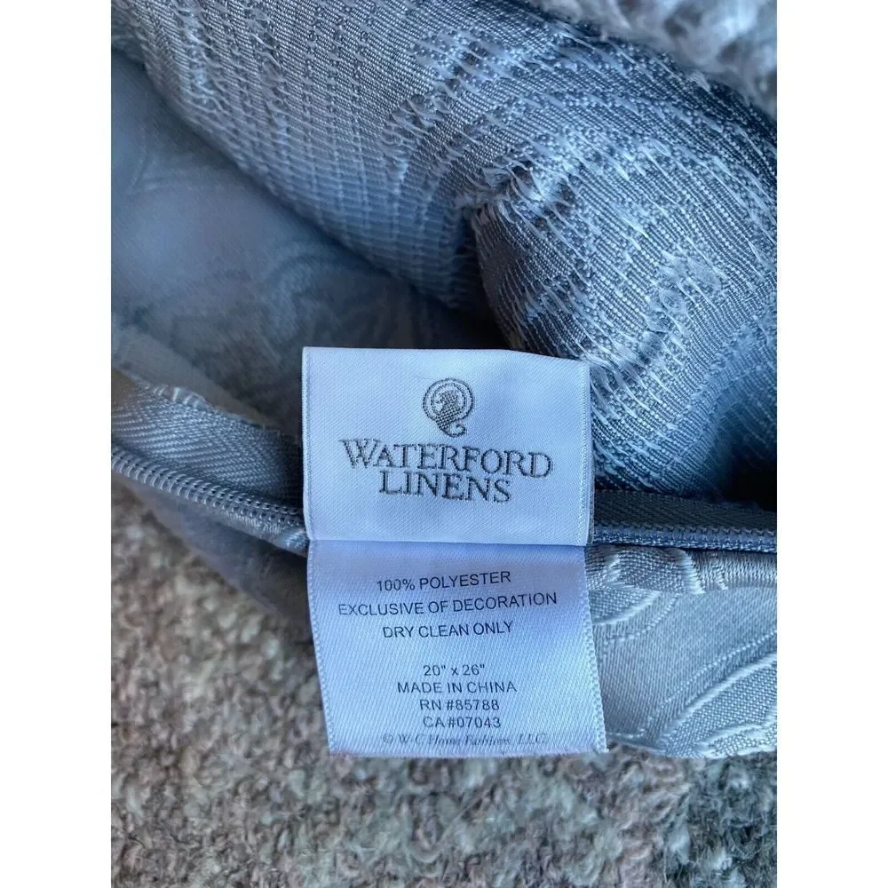 WATERFORD FINE LINENS SET OF 2 Standard ZIPPERED PILLOW SHAMS